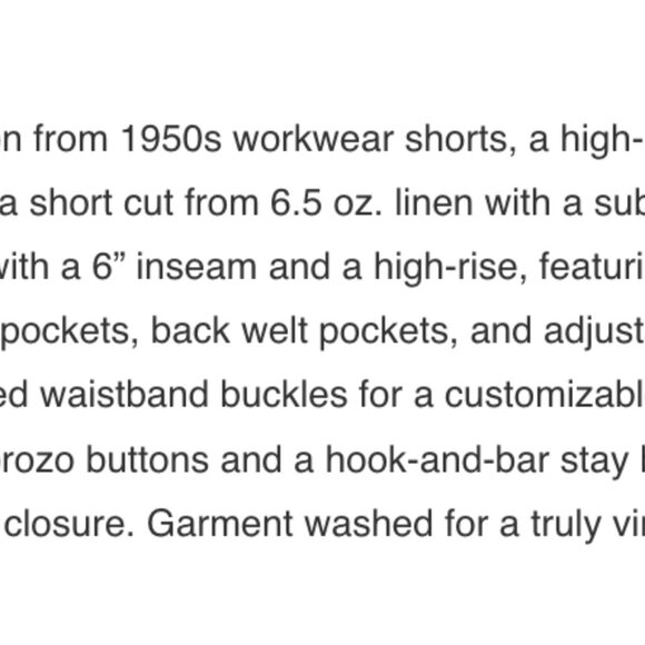 Buck Mason Riviera Tan Linen High-Waisted Pleated Short Size 30 - Picture 7 of 11